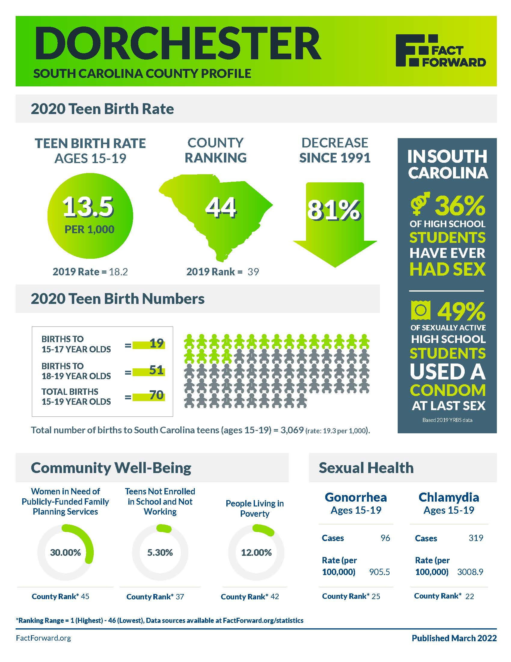 Dorchester Teen Birth Data