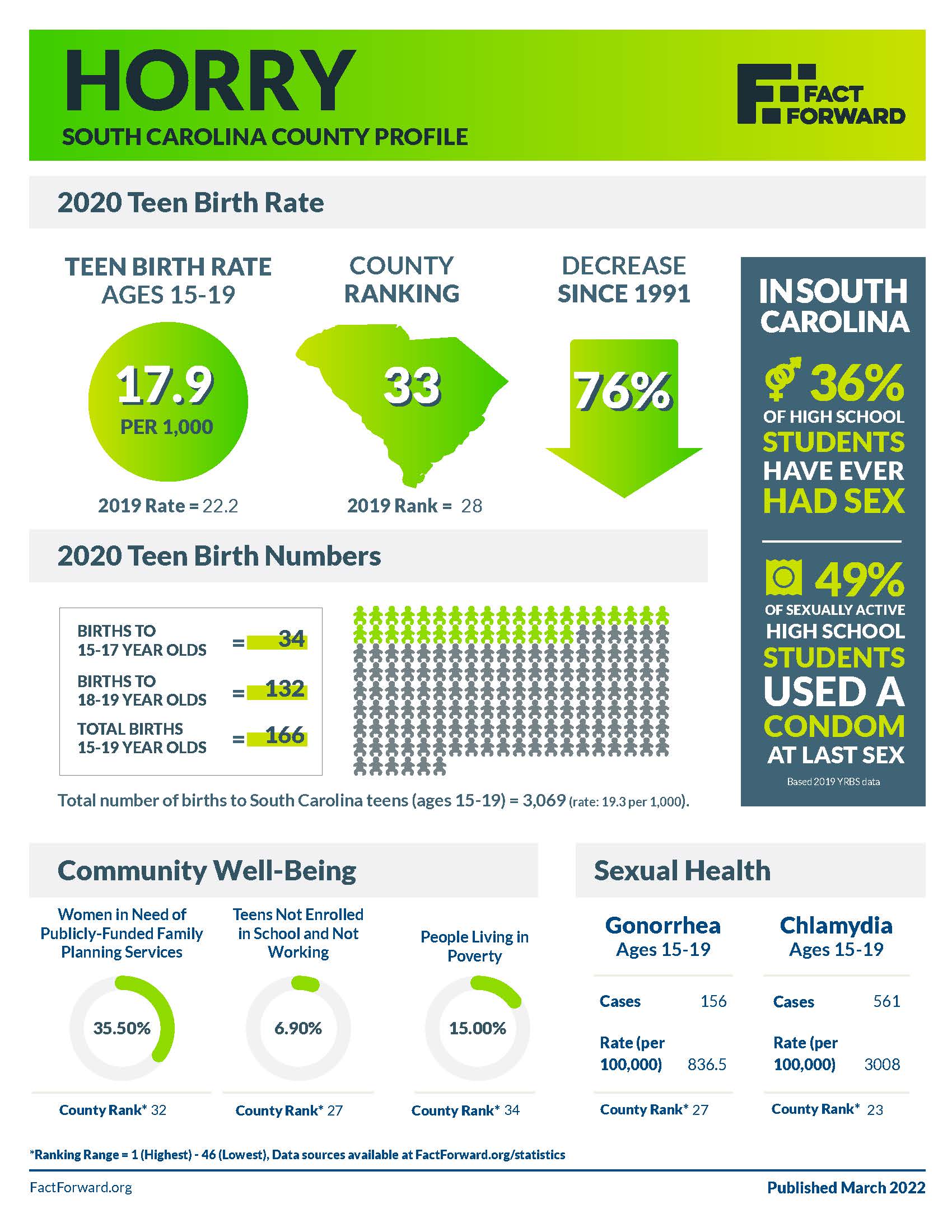 Horry Teen Birth Data