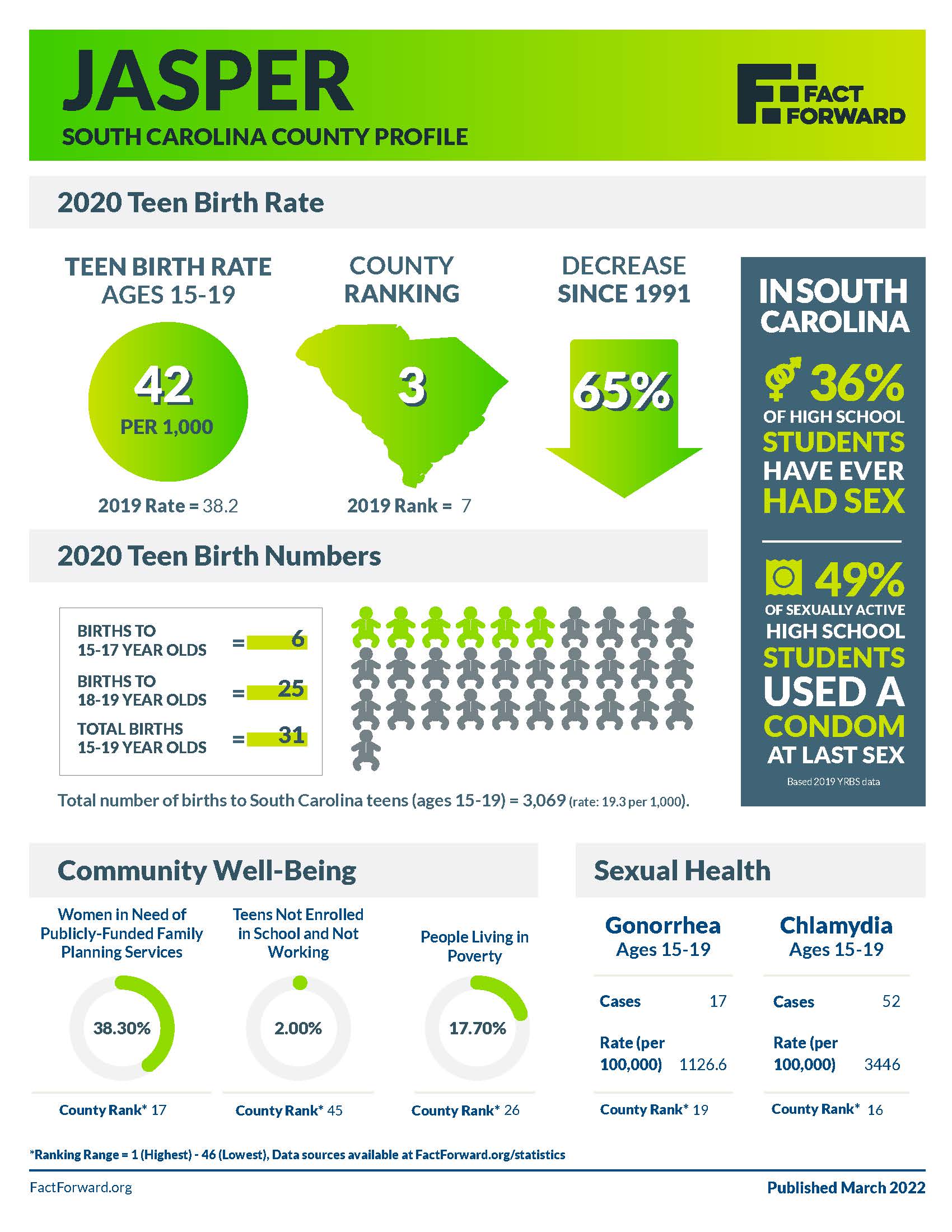 Jasper Teen Birth Data