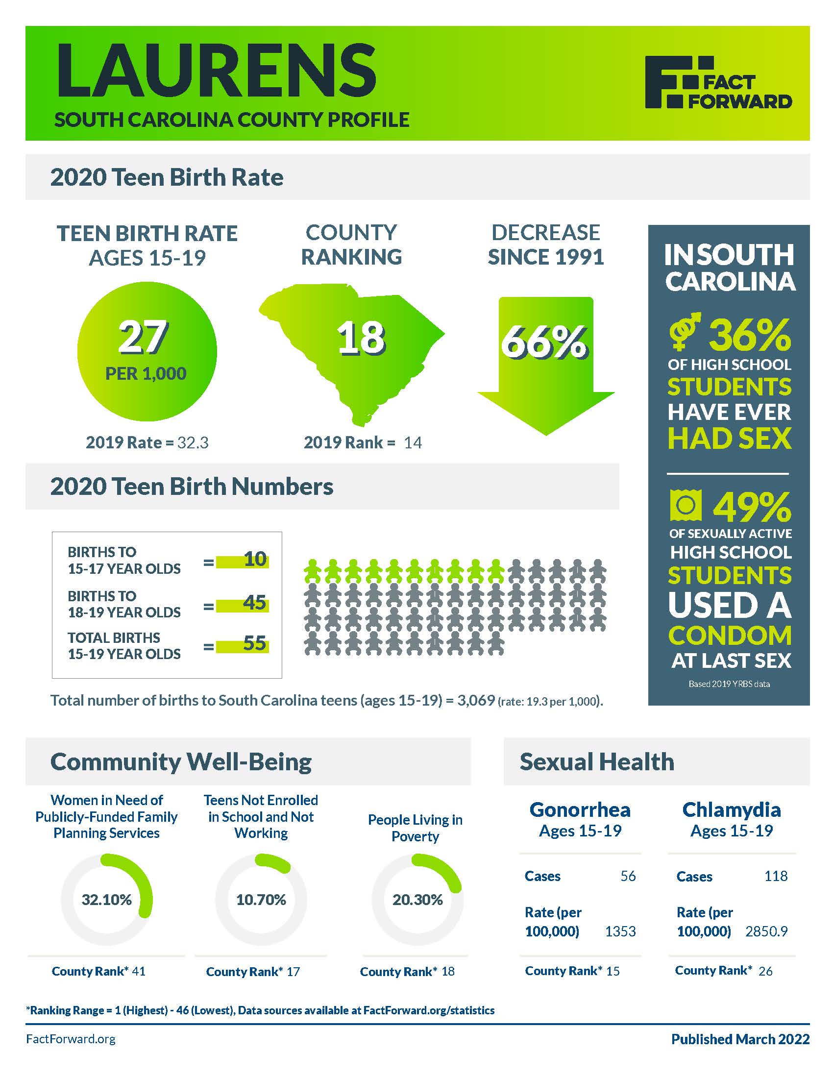 Laurens Teen Birth Data