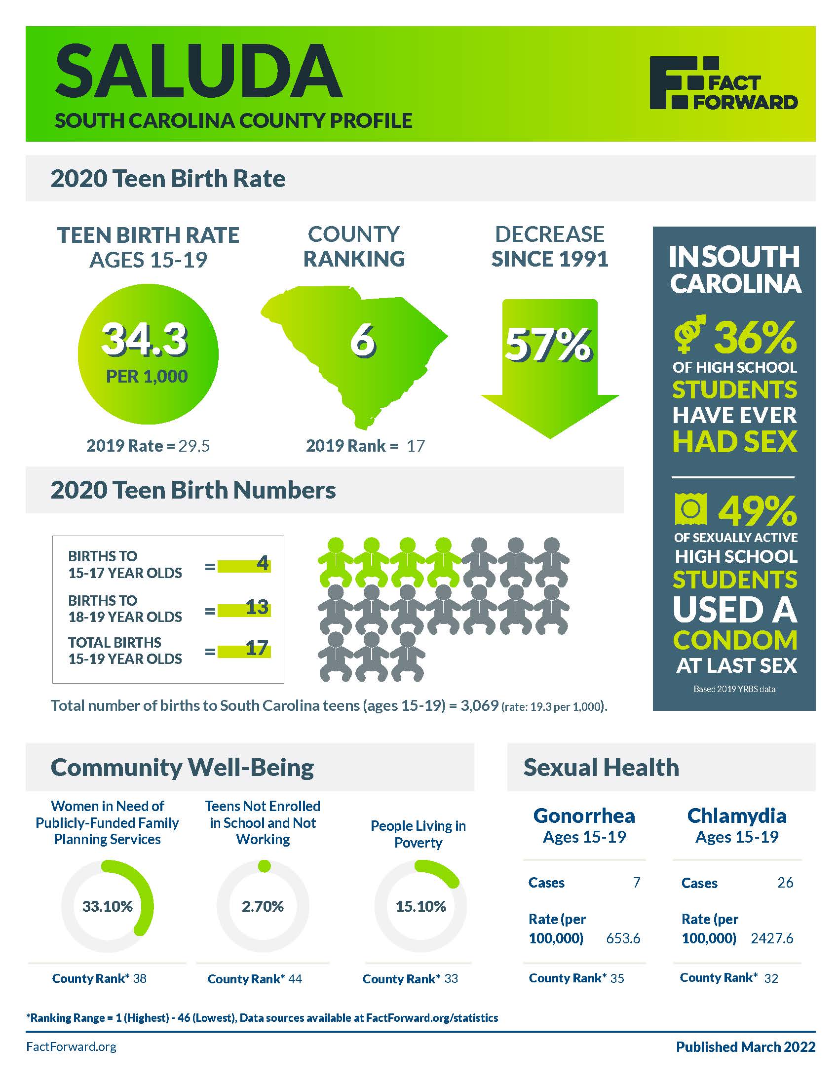 Saluda Teen Birth Data